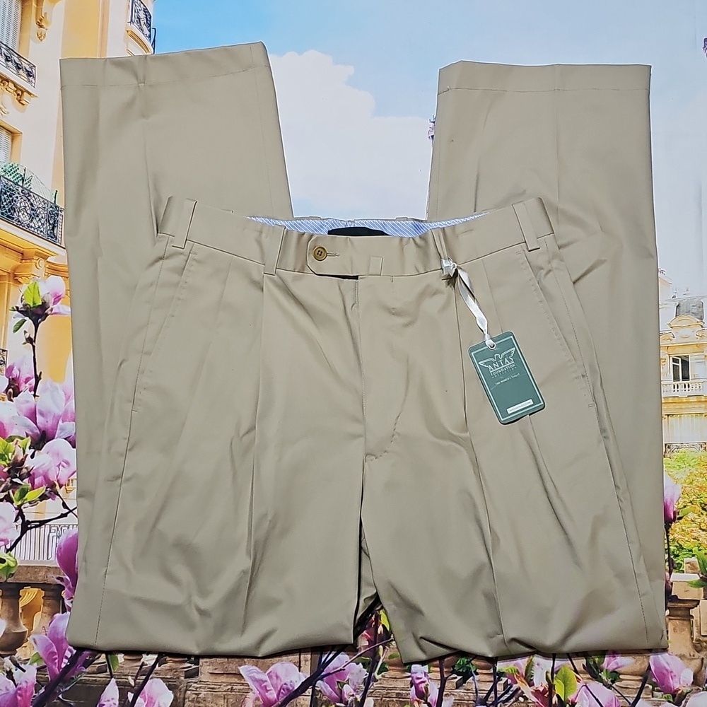Antas Classic Newport Khaki Chinos Size 34 New